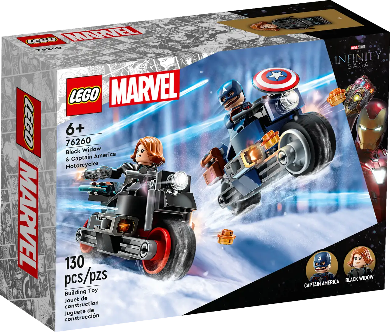 LEGO NEW Black Widow & Captain America Motorcycles | 76260 - OGEL BRICKS